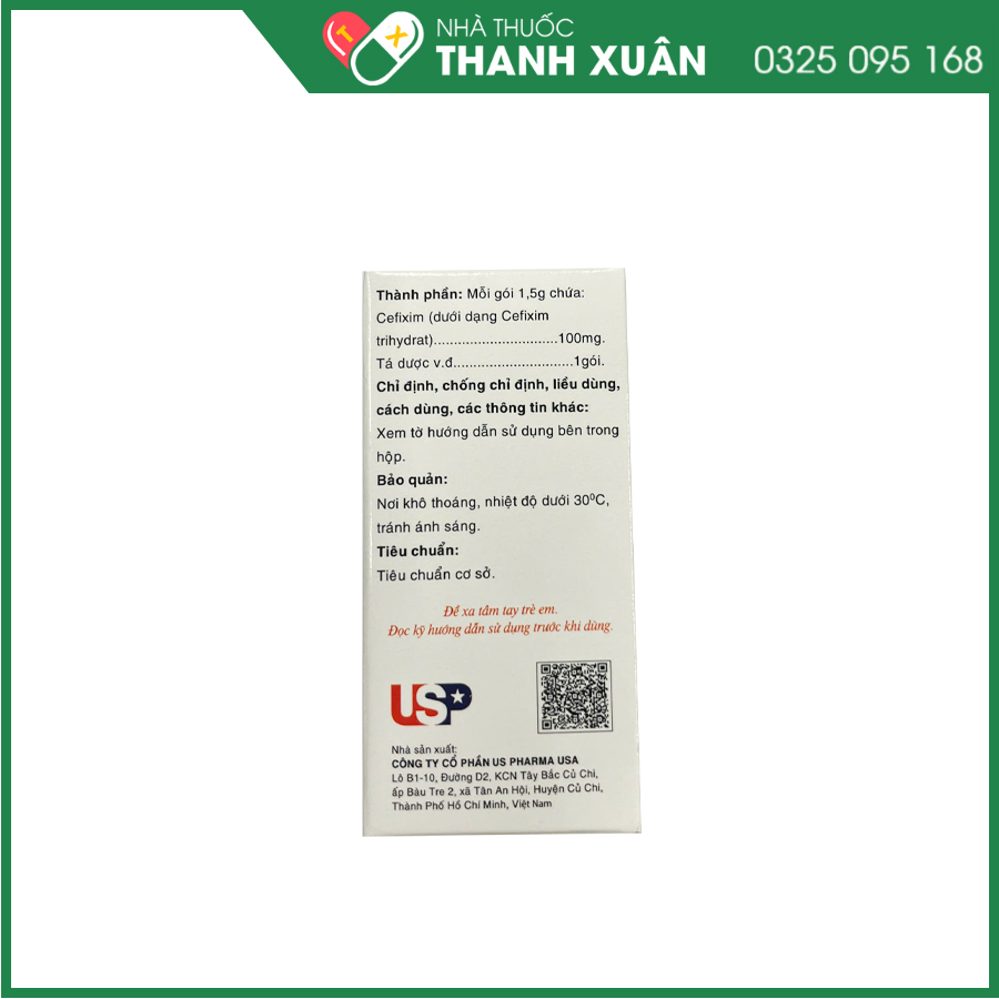 Cefixim 100 thuốc kháng sinh điều trị nhiễm khuẩn hô hấp, tiết niệu, da và mô mềm